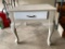 White Single Drawer End Table