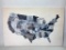 Print On Canvas Of The USA