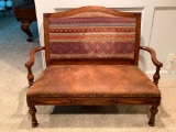Great Hooker Furniture Upholstered Bench W/Southwest Look & Hidden Drawer