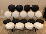 Retro Look Black & White Marshmallow Couch