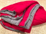 Queen Red & Grey Reversible Comforter