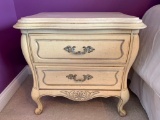 French Provincial Night Stand W/Marble Top By Hickory Manufacturing