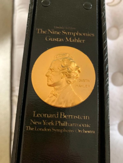 Record Set Titled "The Nine Symphonies Of Gustav Mahler" In Book W/Slip Cover