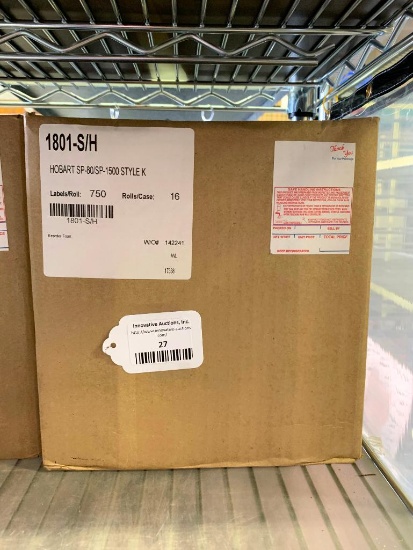 Unopened Box Of Hobart SP80-SP-1500 Style K Labels