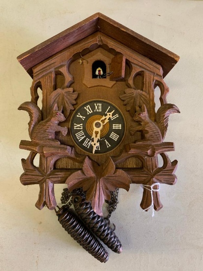 Vintage Coo-Coo Clock W/Pendelum & Weights