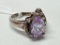 .925 Sterling Ladies Ring W/Light Amethyst Colored Center Setting