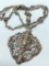 Antique .800 European Silver Necklace & Pendant W/Cherubs, Nudes, & A Crown