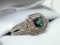 .925 Sterling Ring W/Mystic Topaz Center Setting Surrounded By White Sapphires