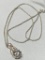 .925 Sterling Chain & Sterling Pendant W/Round Cut Setting