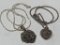 (2) .925 Sterling Chains & Marcasite Sterling Pendants