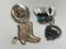 .925 Sterling Pins & Ring W/Western Theme