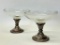 (2) Whiting Glass Compotes W/Sterling Bases