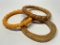 (3) Vintage Bakelite Or Plastic Bracelets