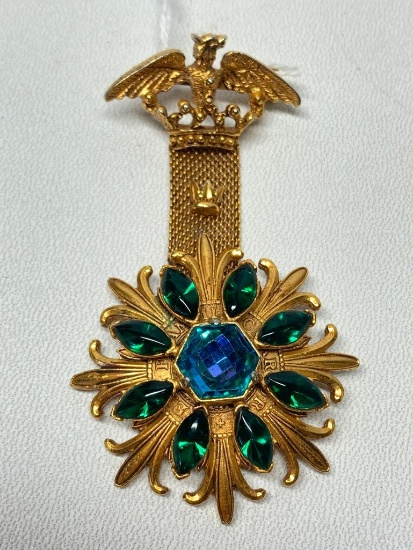 Vintage "Florenza" Jewelry Badge W/Eagle