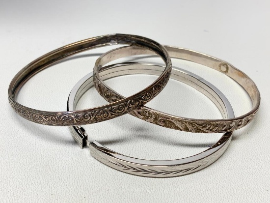 (3) .925 Sterling Bracelets-(1) Is Danecraft