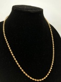 .925 Sterling Twist Chain W/Gold Accents