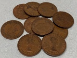 (10) 1965 English Half Penny's