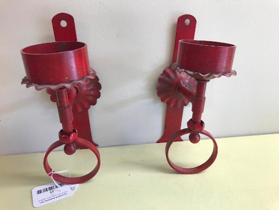 (2) Matching Metal Candle Sconces