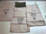 (4) Vintage Bank Bags From Dayton, Ohio In Wooden Drawer