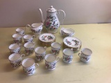 (27) Pcs. Of Aynsley, England Porcelain Coffee Set In 
