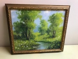 Framed Oil On Canvas