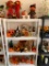 Group Of Fall/Halloween Decorations On Plastic Shelf