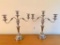 (2) Matching 3-Arm Candleabras W/English Hallmarks