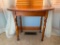 Antique Walnut Country Sheraton Drop Leaf Table W/(1) Drawer