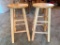 (2) Wooden Bar Stools