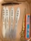 (4) Stainless Steel Throwing Knives + Letter Opener & Straight Razor