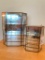 (2) Brass & Etched Glass Display Cabinets