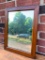 Antique Oak Framed Mirror