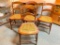 Set Of (4) Antique Cane Bottom Chairs