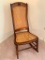 Antique Walnut Rocker W/Cane Seat & Back