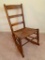 Early Poplar Rocker W/Woven Seat