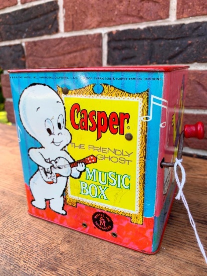 Vintage 1961 Mattel Toymakers "Casper The Friendly Ghost" Music Box-WORKS!!