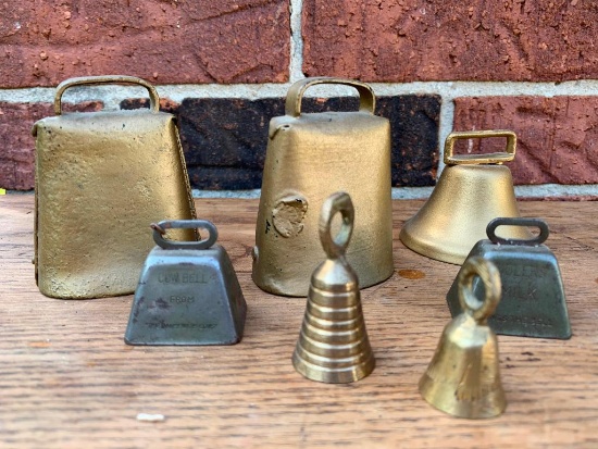 (7) Metal Bells Incl. Moler's Dairy From Dayton, Ohio