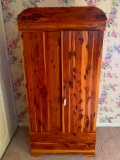Vintage Cedar (2)-Door Wardrobe W/Key