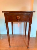 Antique Cherry Single Drawer Nightstand W/Poplar Top