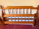 Maple Full Size Head & Footboards, Metal Rails, & Wooden Slats