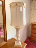 Vintage Porcelain Decorator Lamp W/Florals