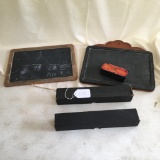 (2) Old Kids Chalkboards & (2) Player Piano Rolls