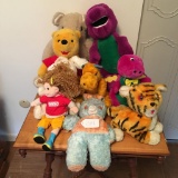 Large Group Of Stuffed Animals & Dolls