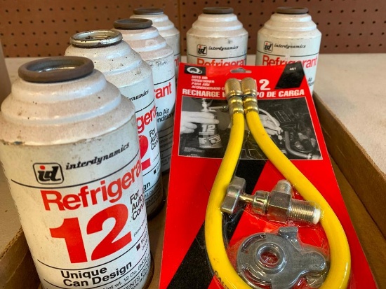 (6) Cans Of Refrigerant 12 W/Recharge Kit