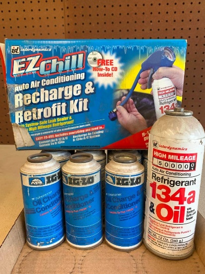 (11) Cans Of Oil Charge + Refrigerant W/Recharge Kit