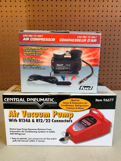 Mini Car Air Compressor & AirVacuum Pump In Boxes
