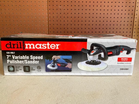 Drill Master 7" Variable Speed Polisher/Sander In Original Box