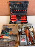Misc. Tools! (2) Pipe Cutters, Screwdriver Set In Case, Putty Knives, Wrenches & Pliers, & More!