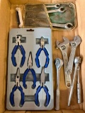 Group Of S-K Brakeline Tools, Crescent Wrenches, & Plier Selection