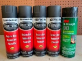 (4) Cans Of Rustoleum Undercoat & (1) Can Of Adhesive